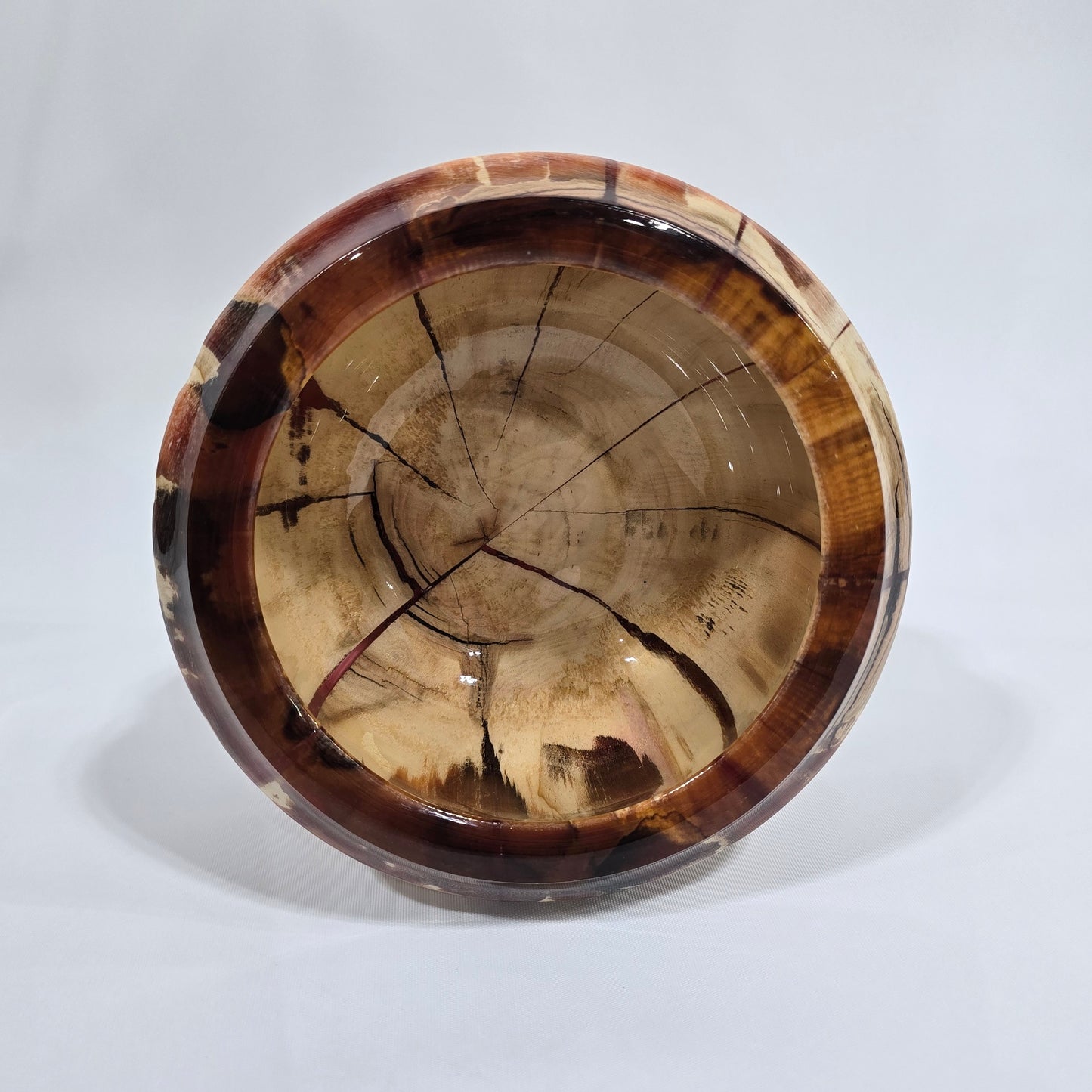 Unique Handmade in Minnesota Wood and Resin Bowl