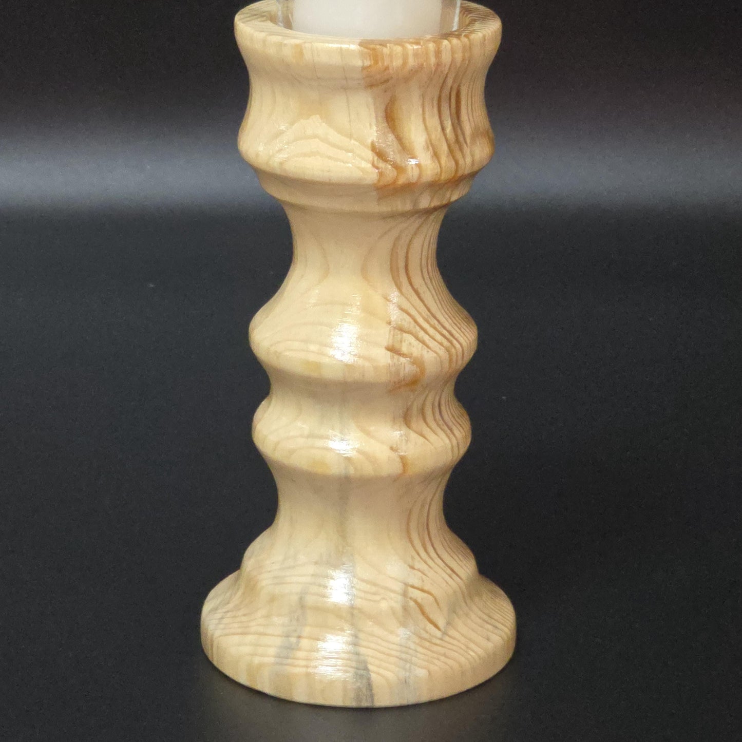 Hand Turned Wood Votive Candle Holders with Glass Cups and Candles | Made in Minnesota