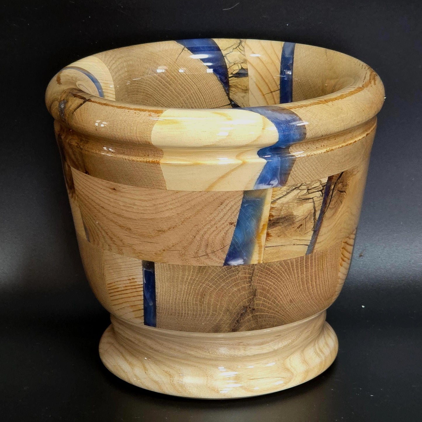 Wood & Resin Bowl or Vase- Segmented - Table Centerpiece - Made in Minnesota