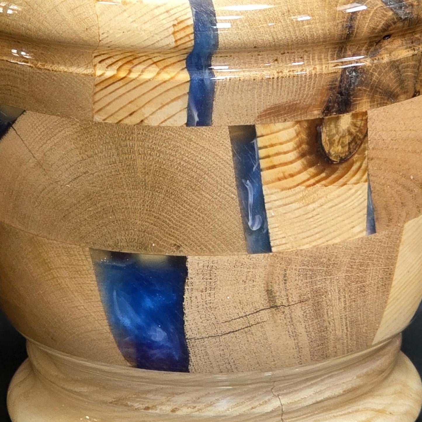 Wood & Resin Bowl or Vase- Segmented - Table Centerpiece - Made in Minnesota