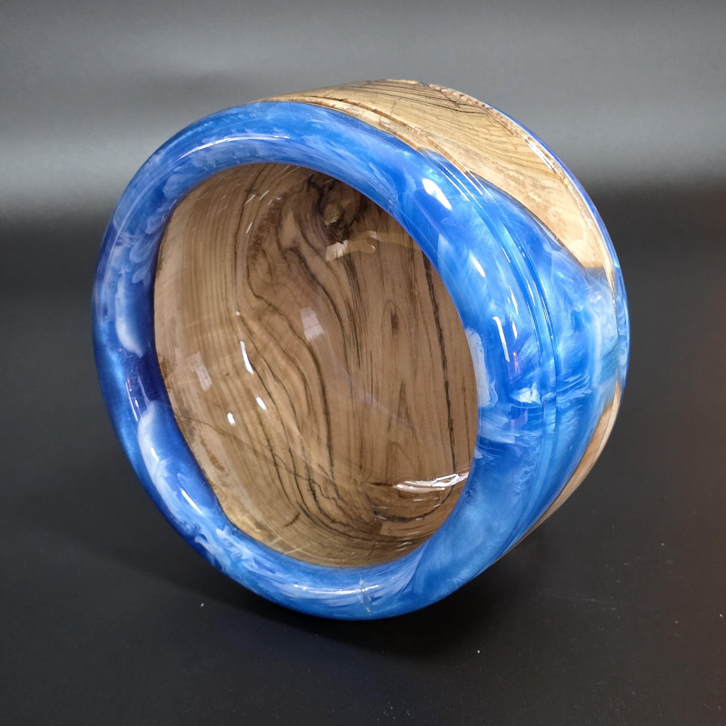 Maple & Blue Epoxy Resin Bowl or Planter - Serving Bowl - Made in Minnesota