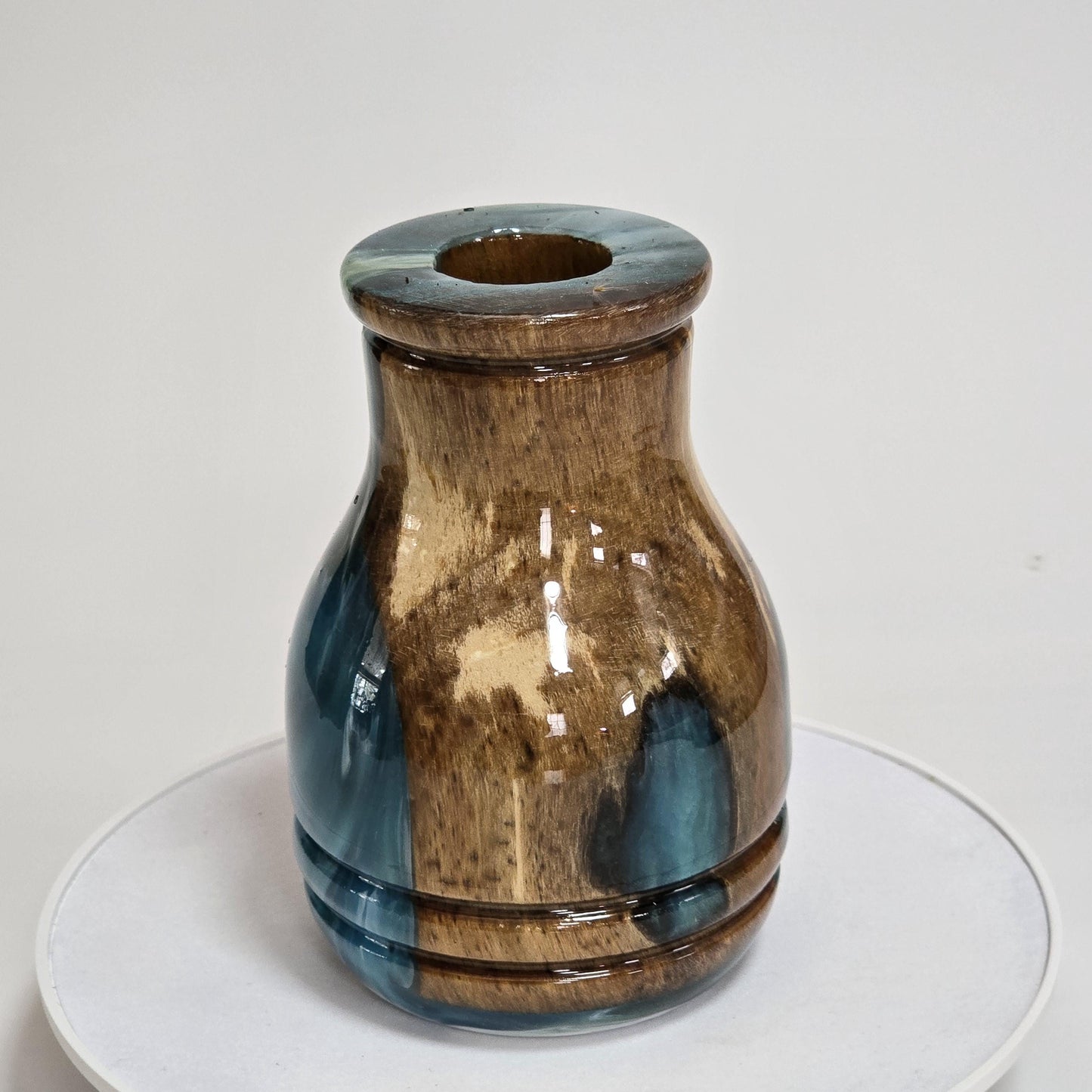 Wood and Resin Bud Vase - Water Tube Included - Made in Minnesota