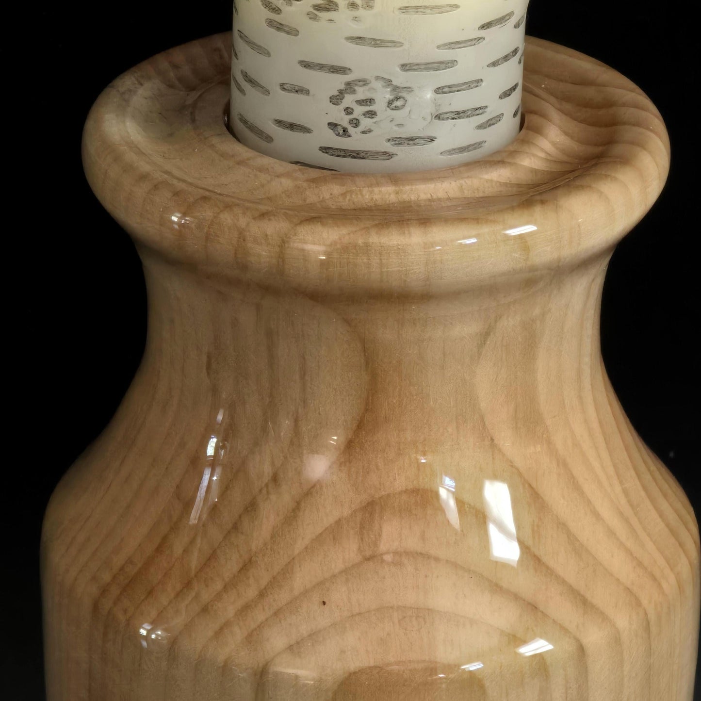 Handcrafted Vase / Candle Holder Turned from a Pine Tree -  Cabin Decor