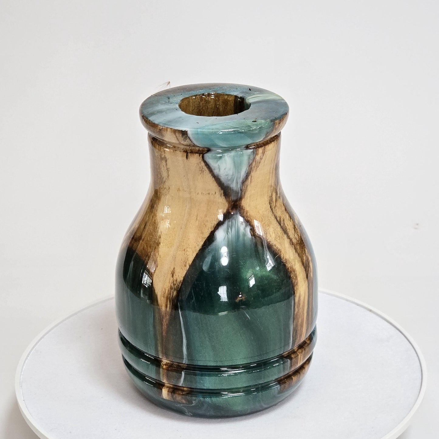 Wood and Resin Bud Vase - Water Tube Included - Made in Minnesota