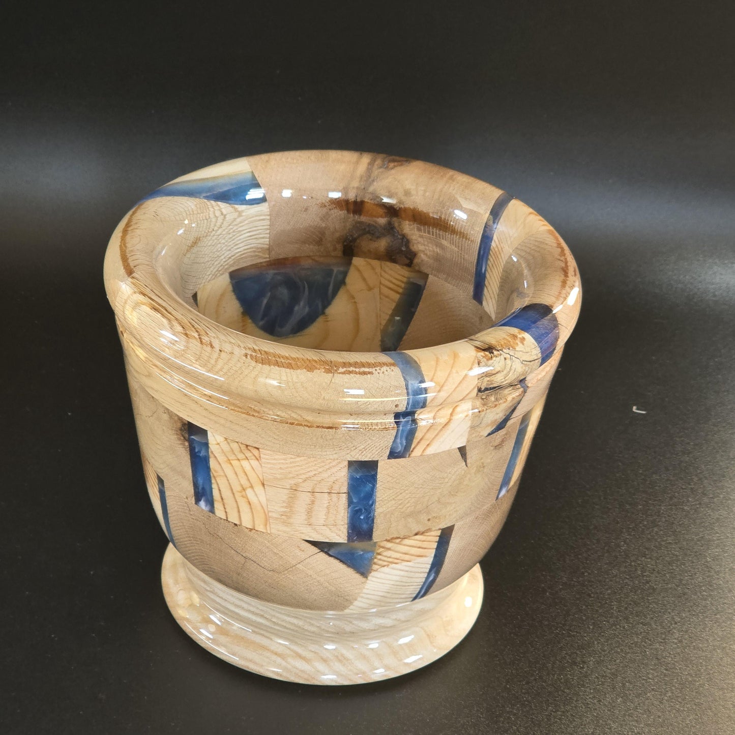 Wood & Resin Bowl or Vase- Segmented - Table Centerpiece - Made in Minnesota