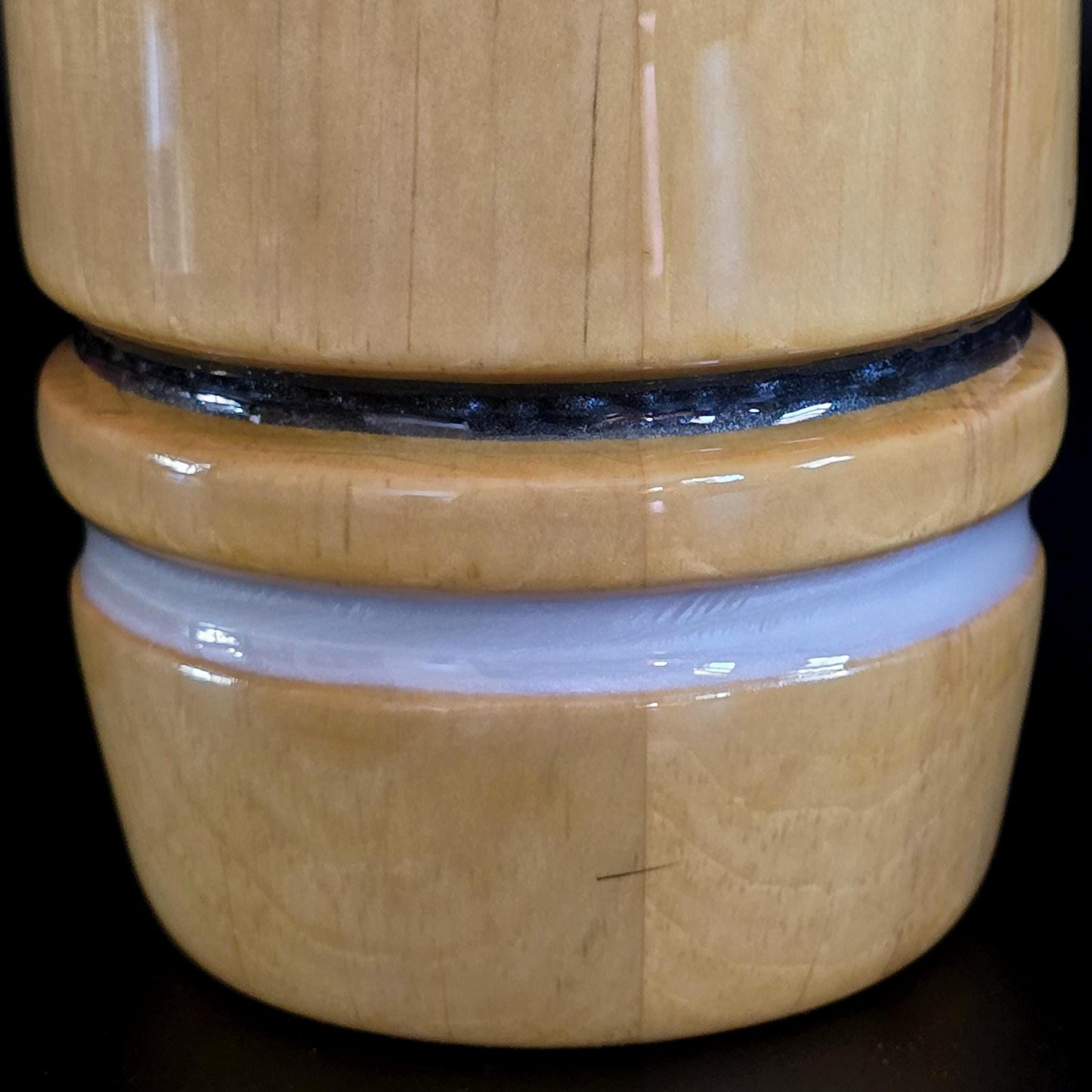Wooden Pine Vase with Clear Water Tube and Flamesless Candle - Made in Minnesota