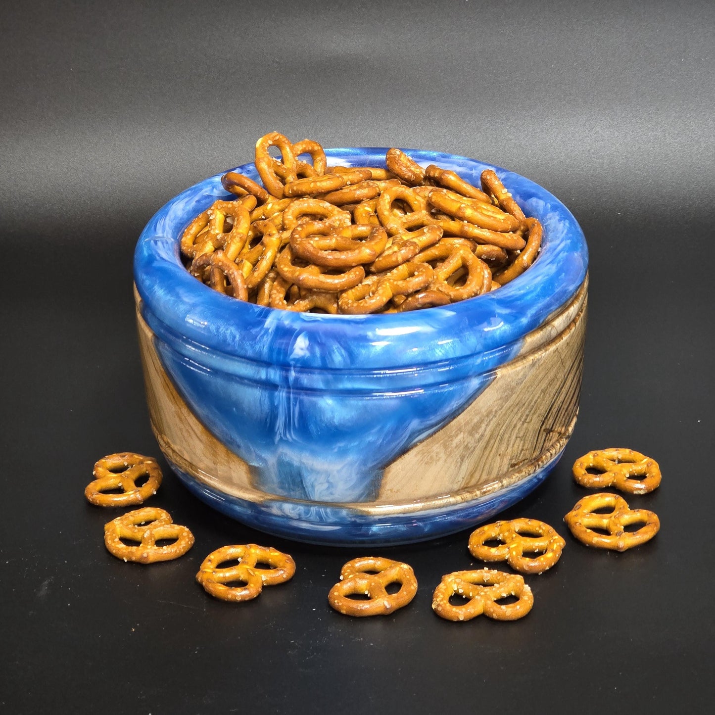 Maple & Blue Epoxy Resin Bowl or Planter - Serving Bowl - Made in Minnesota