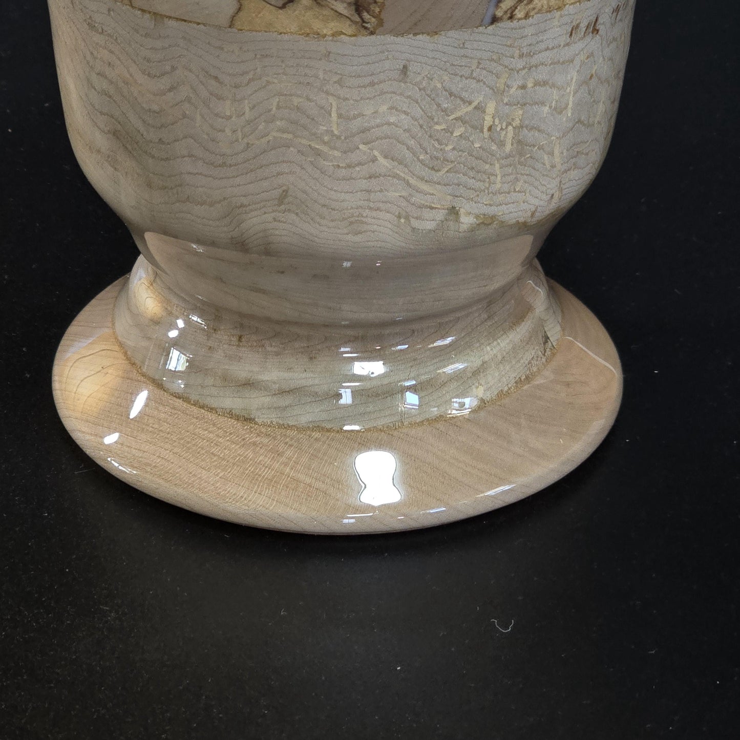 Wood and Resin Pedestal Bowl - Hand Turned in Minnesota - Table Centerpiece