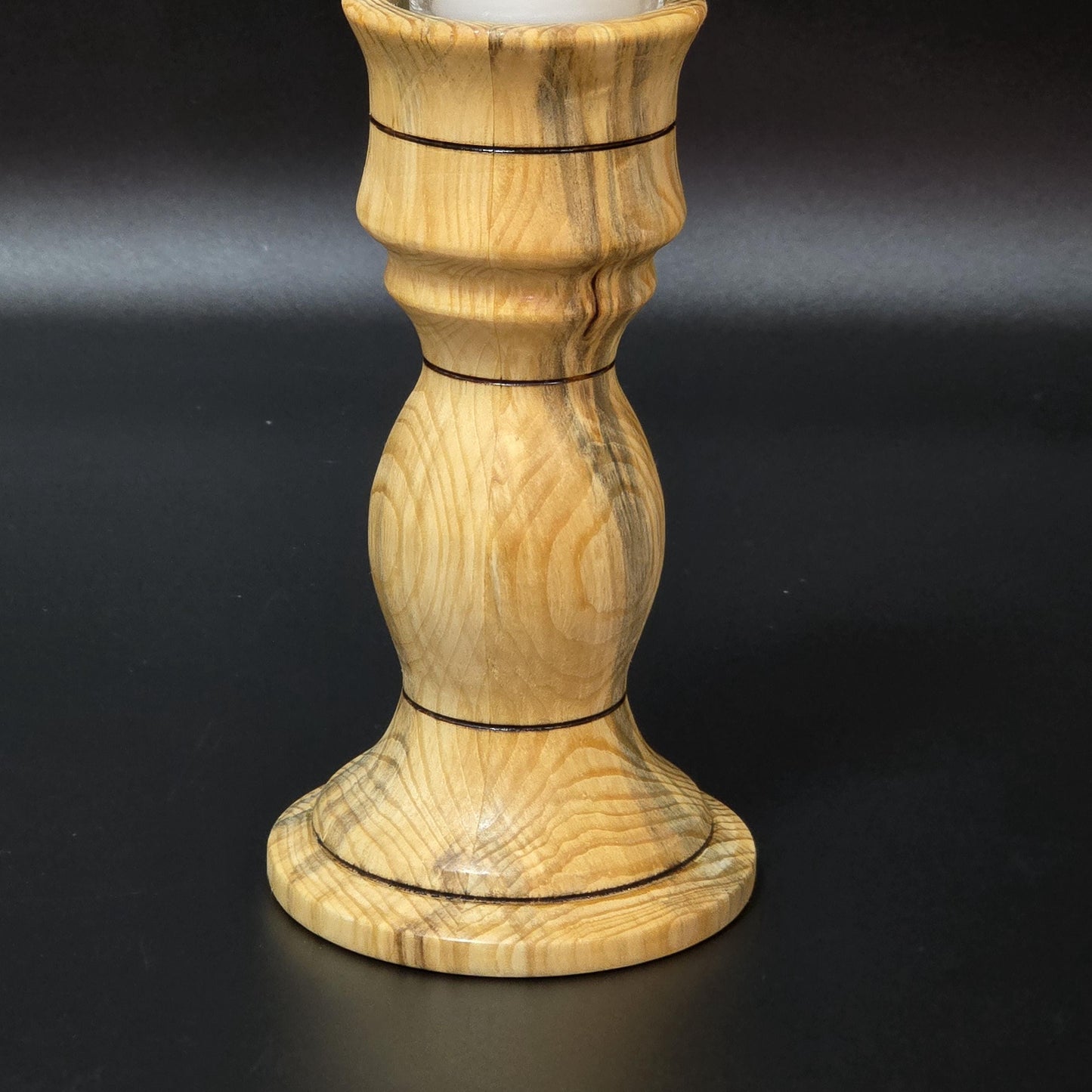 Hand Turned Wood Votive Candle Holders with Glass Cups and Candles | Made in Minnesota