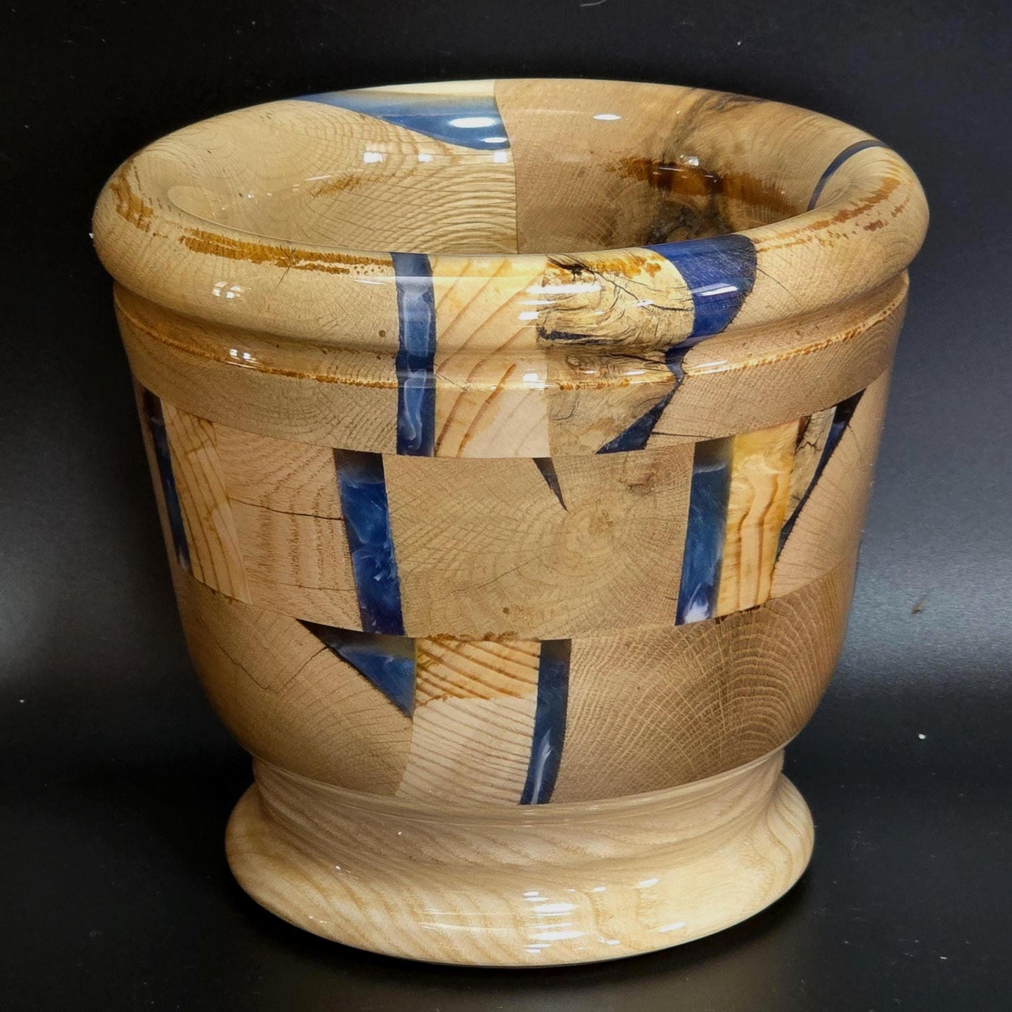 Wood & Resin Bowl or Vase- Segmented - Table Centerpiece - Made in Minnesota