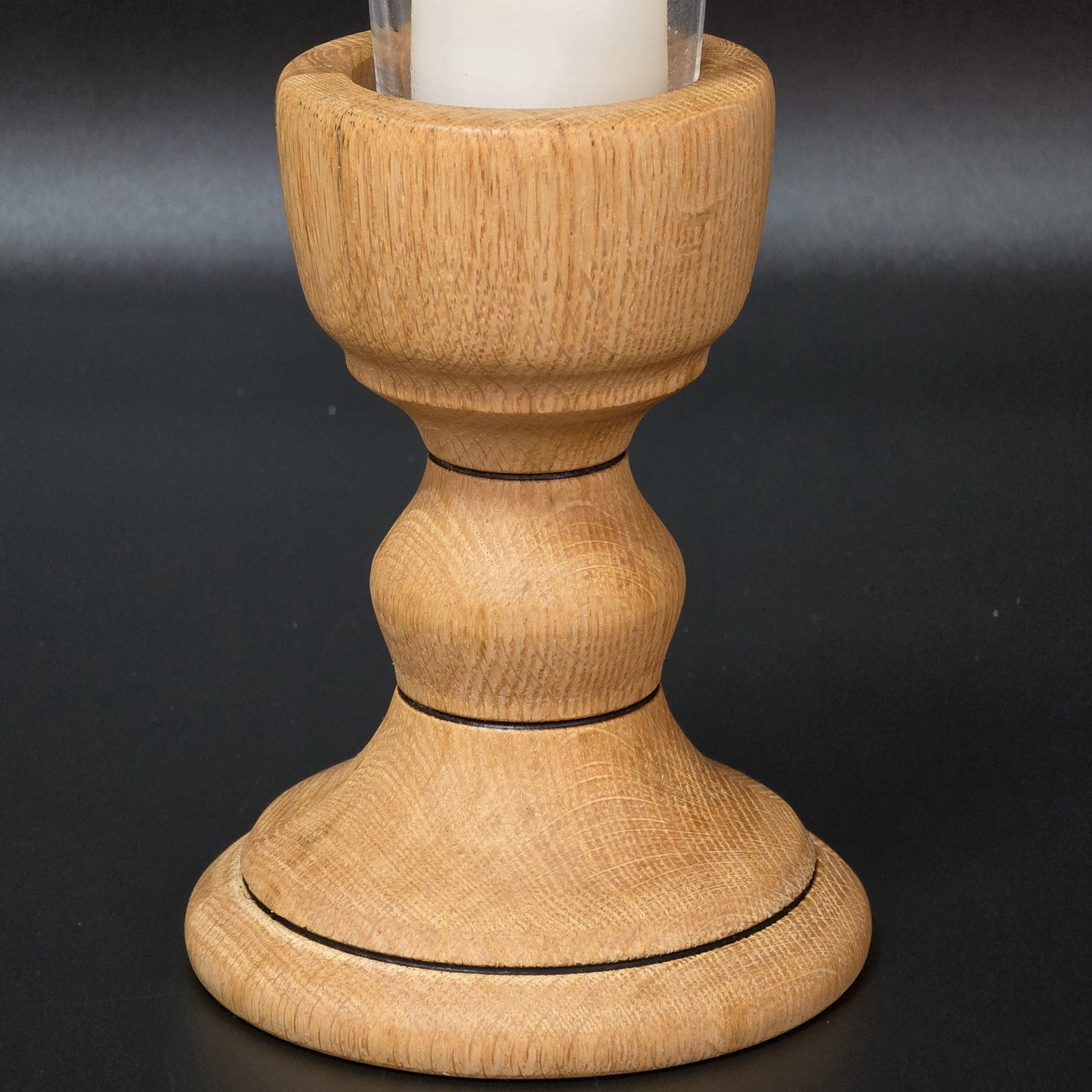 Hand Turned Wood Votive Candle Holders with Glass Cups and Candles | Made in Minnesota