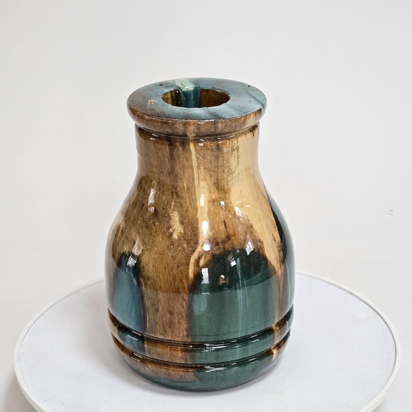 Wood and Resin Bud Vase - Water Tube Included - Made in Minnesota