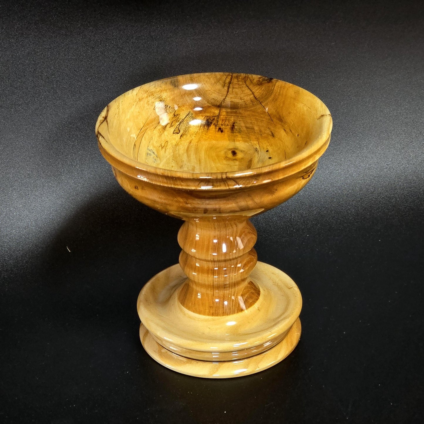 Candy Dish on a Pedestal - Hand Turned in Minnesota from Maple | Wood Candy Bowl