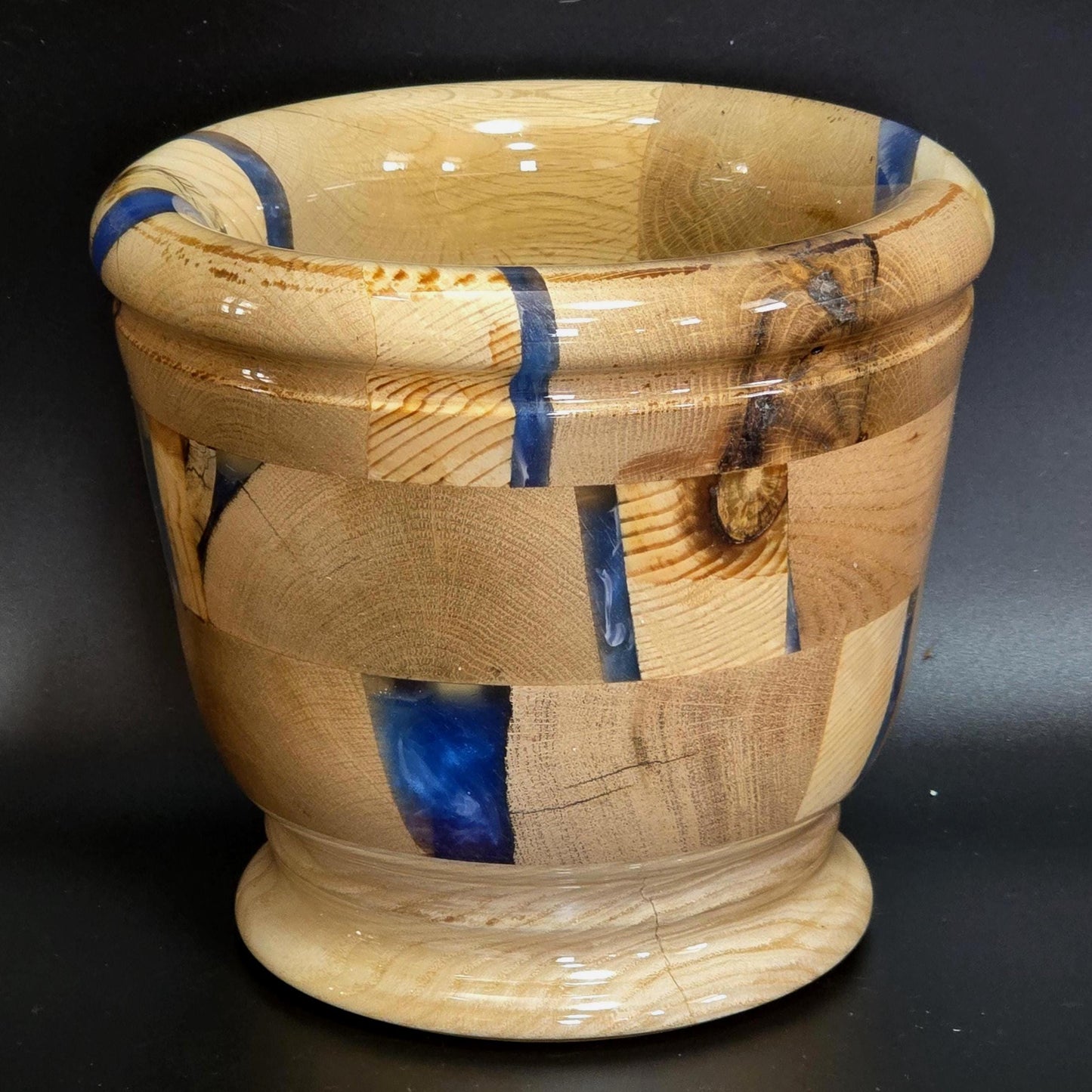 Wood & Resin Bowl or Vase- Segmented - Table Centerpiece - Made in Minnesota