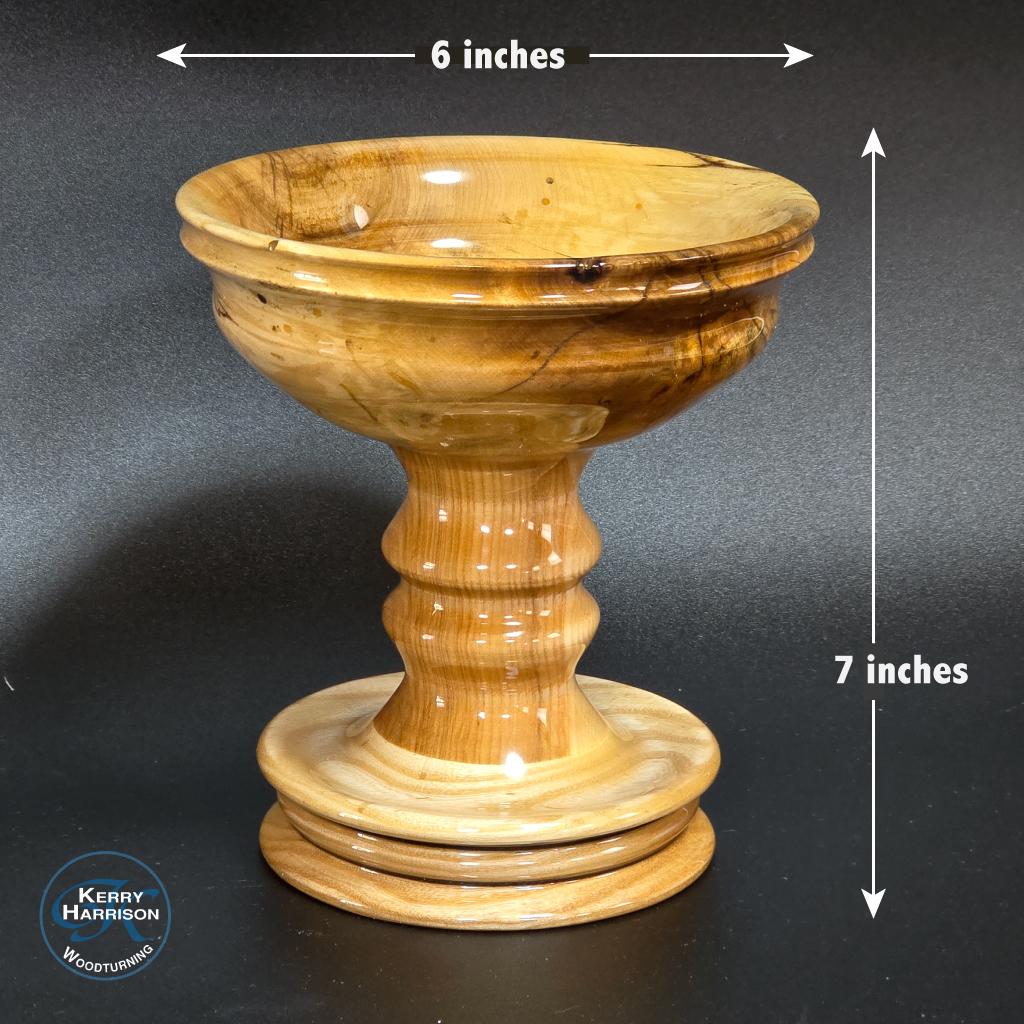 Candy Dish on a Pedestal - Hand Turned in Minnesota from Maple | Wood Candy Bowl