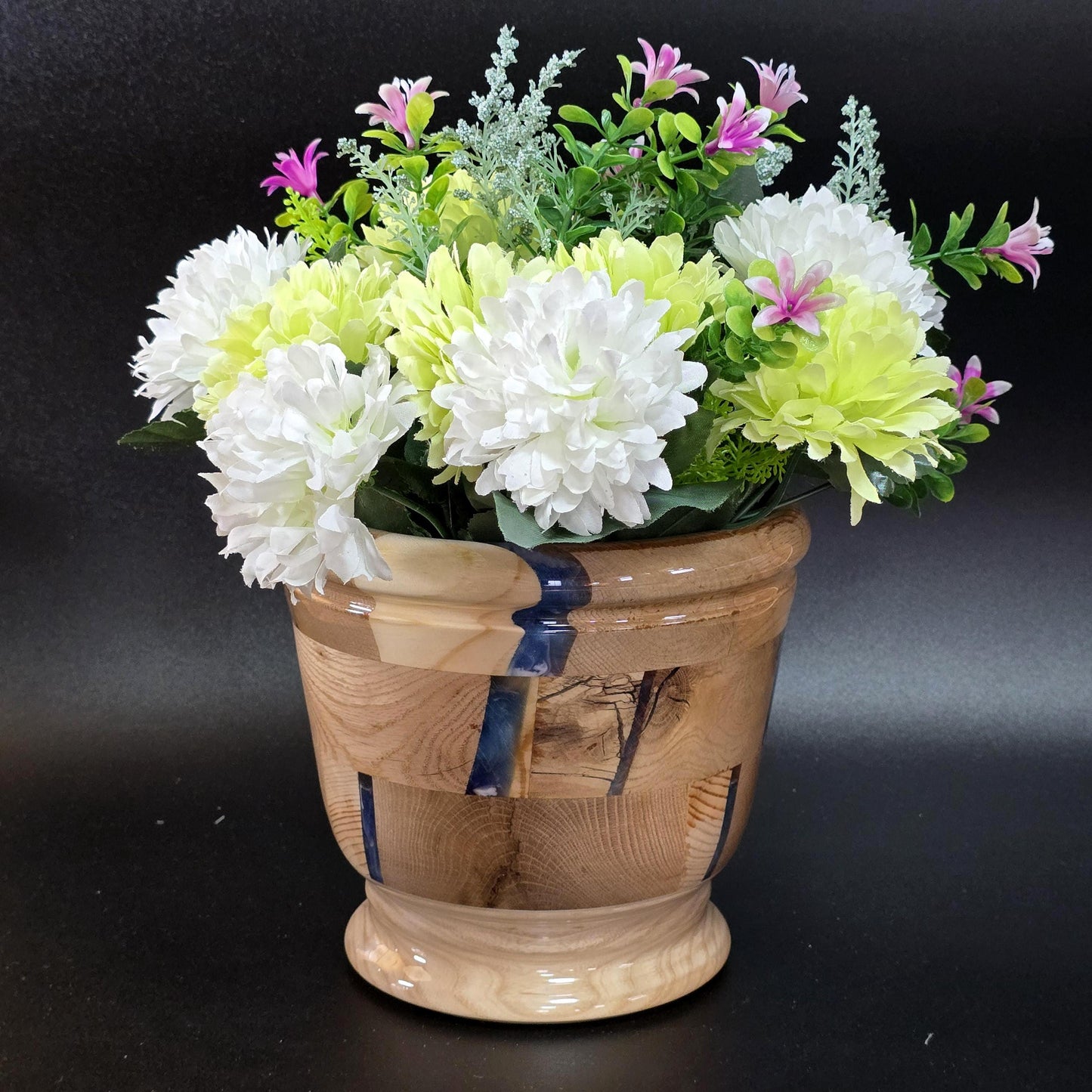 Wood & Resin Bowl or Vase- Segmented - Table Centerpiece - Made in Minnesota