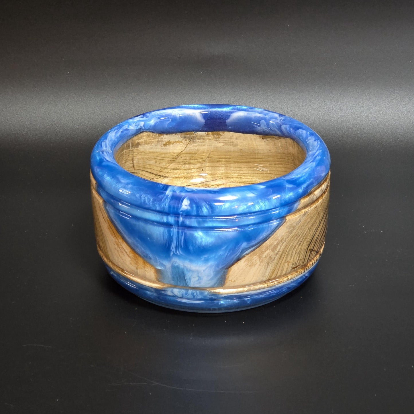 Maple & Blue Epoxy Resin Bowl or Planter - Serving Bowl - Made in Minnesota