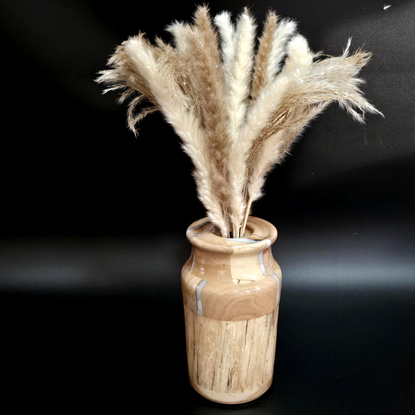 Segmented Wood & Resin Vase - Doubles as a Candle Holder - Hand Made in Minnesota